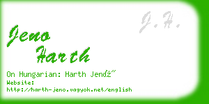 jeno harth business card